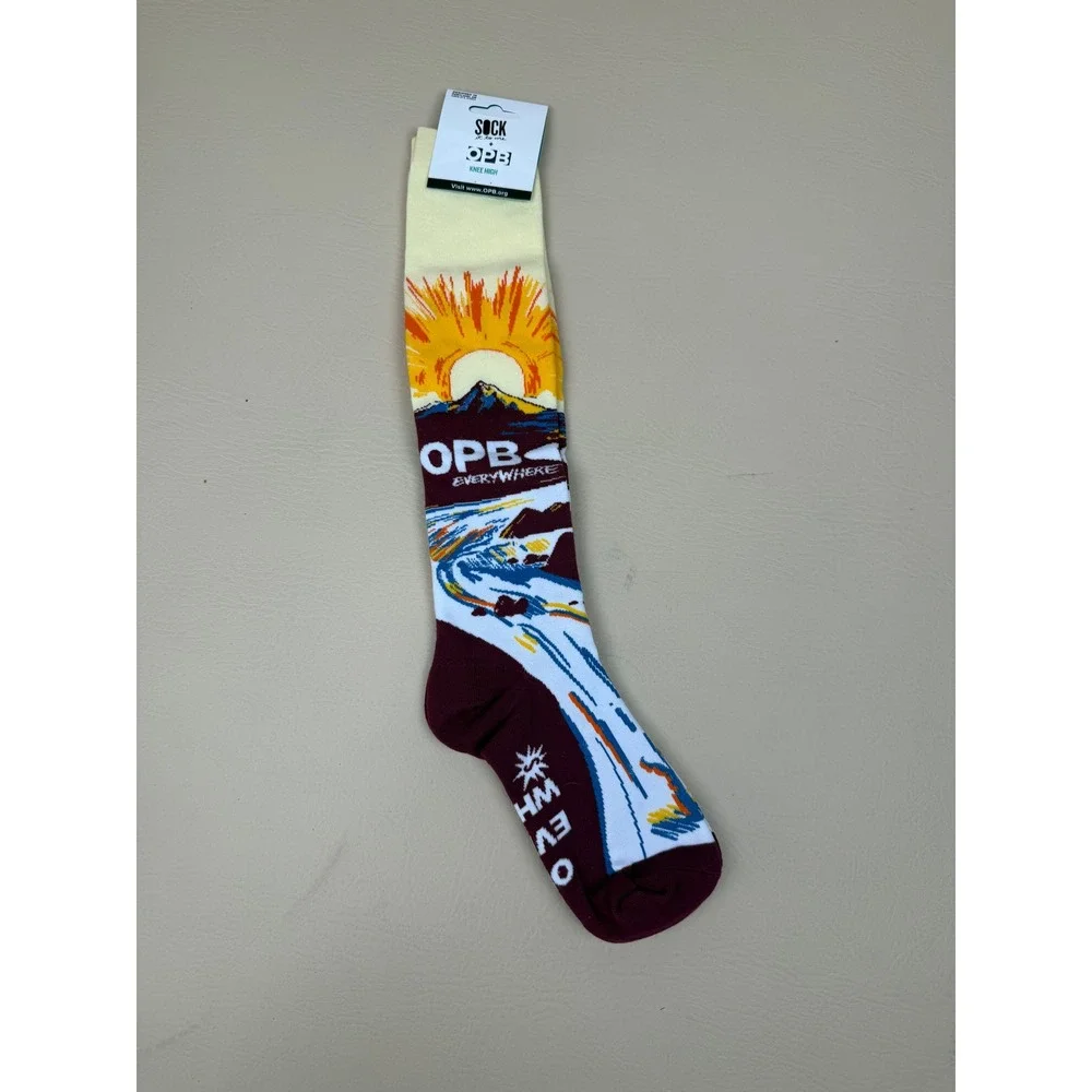 Sock It To Me OPB Knee High Socks PNW Landscape Cotton Limited Edition
